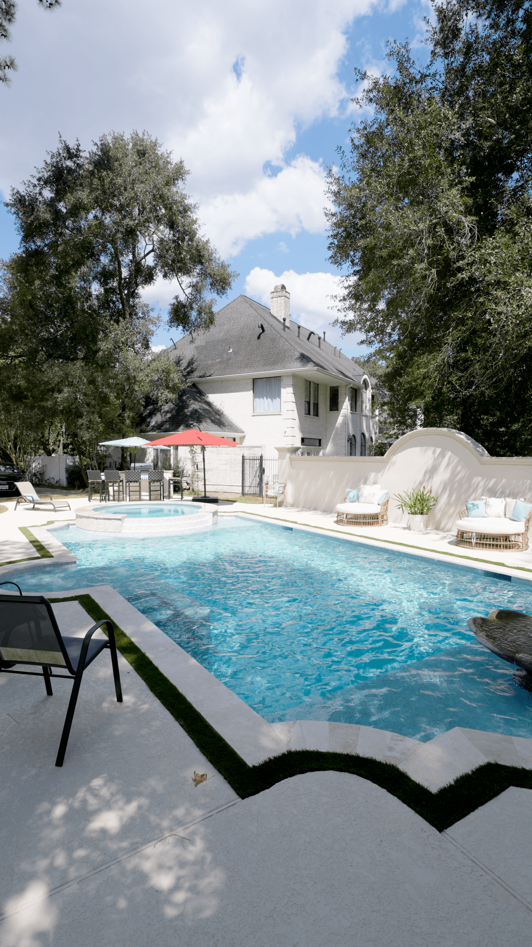 The Woodlands Geometric Pool - Custom Pool Project in The Woodlands, TX