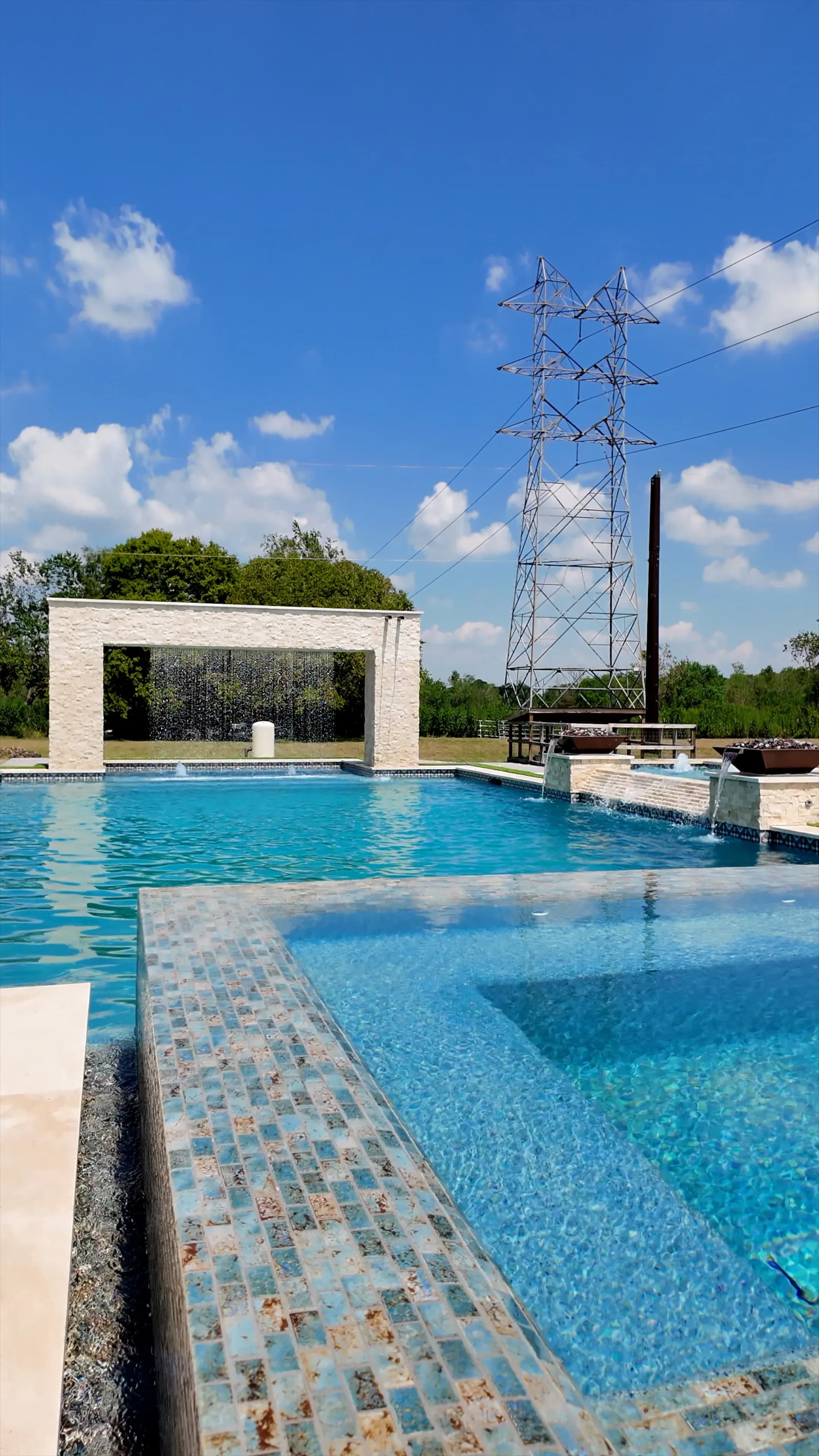 Custom pool project in Manvel, TX