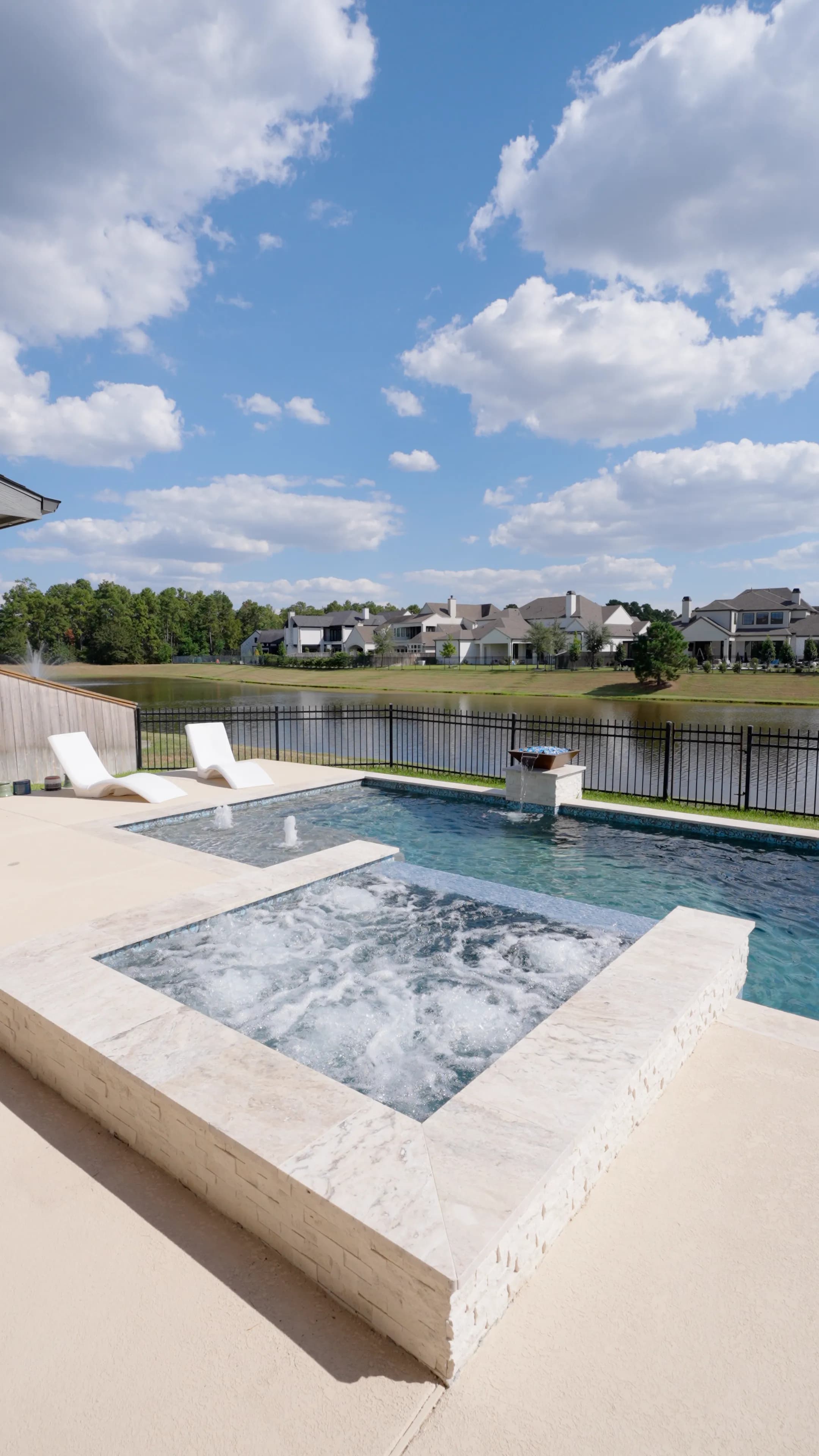 Custom patio detail and outdoor living design in Houston