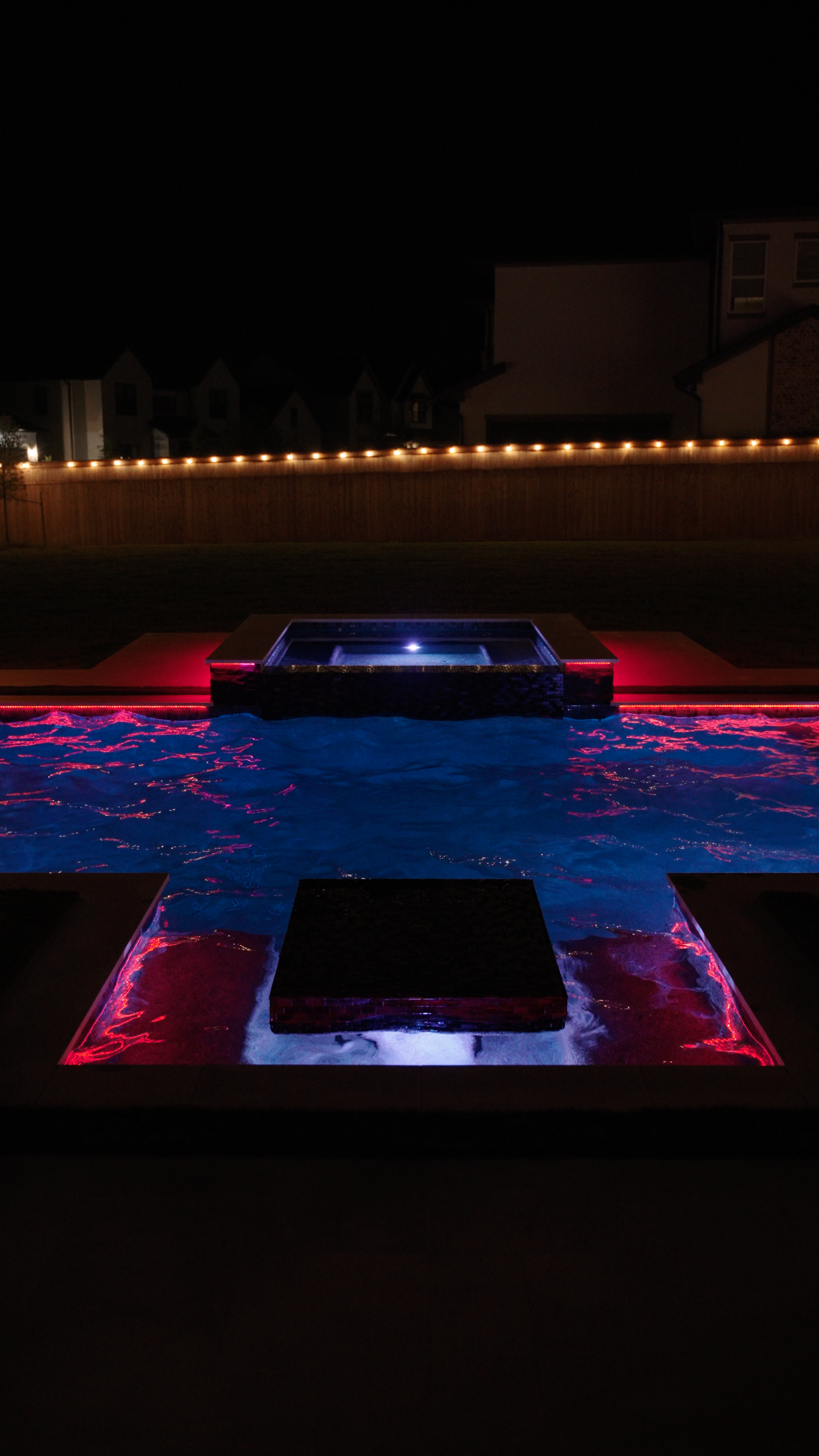 Seamless transition from indoor living room to outdoor covered patio